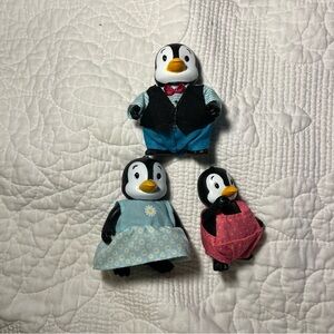 Lil Woodzeez Toddlewaddle Penguin Family Set Famileez Mom Dad Sister Figures